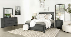 Lorenzo Grey Queen Bed 4 Pc Set - furniture place usa