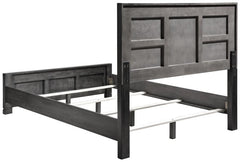 Lorenzo Grey Queen Bed 5 Pc Set - furniture place usa