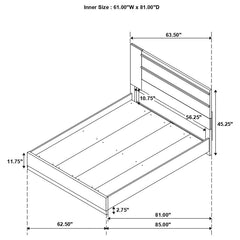 Azalia Brown Queen Bed - furniture place usa
