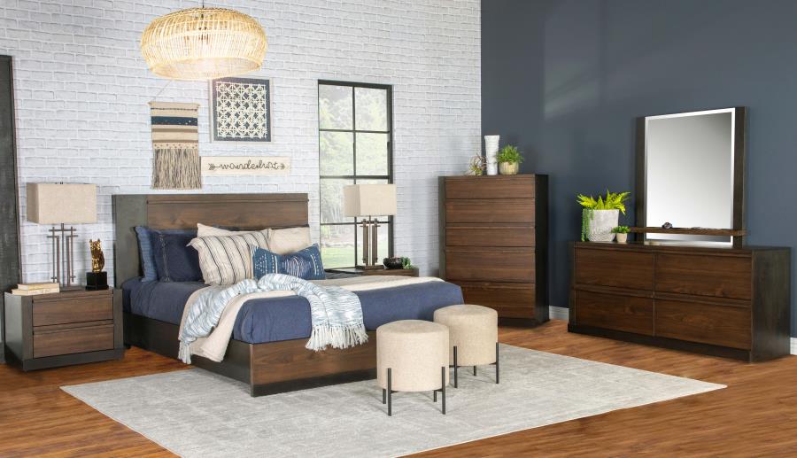 Azalia Brown Queen Bed - furniture place usa