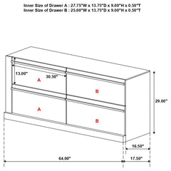 Azalia Brown Dresser - furniture place usa