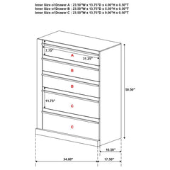 Azalia Brown Chest - furniture place usa