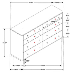 Arini Brown Dresser - furniture place usa