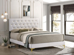 Kendall White Eastern King Bed - furniture place usa