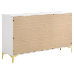 Kendall White California King Bed 4 Pc Set - furniture place usa