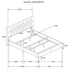 Kendall White California King Bed - furniture place usa