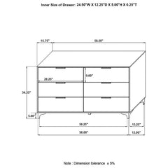 Kendall White Dresser - furniture place usa