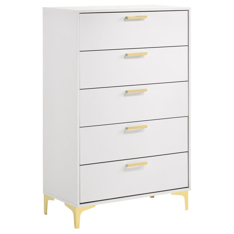 Kendall White Chest - furniture place usa