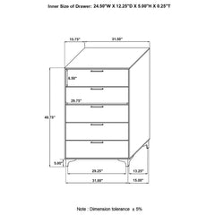 Kendall White Chest - furniture place usa