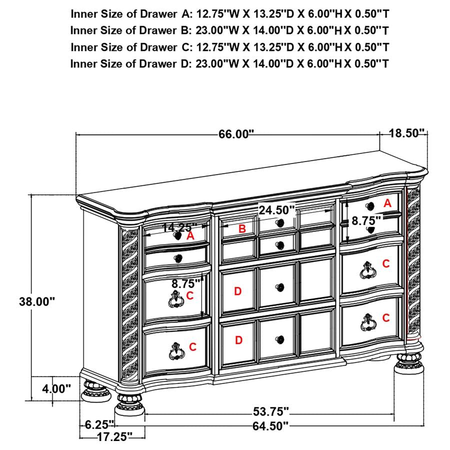 Emmett Brown Dresser - furniture place usa