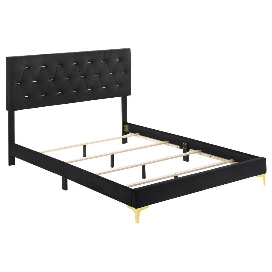 Kendall Black Eastern King Bed - furniture place usa