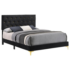 Kendall Black Eastern King Bed - furniture place usa
