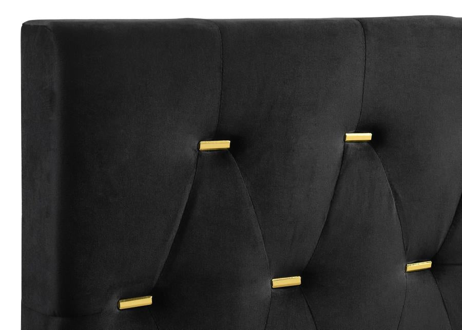 Kendall Black Eastern King Bed - furniture place usa