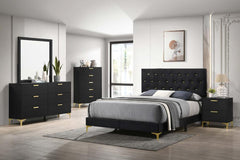 Kendall Black Eastern King Bed - furniture place usa