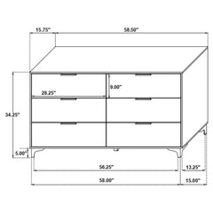 Kendall Black Queen Bed 5 Pc Set - furniture place usa