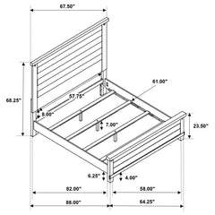 Lilith Grey Queen Bed - furniture place usa