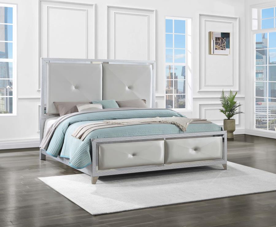 Larue Silver California King Bed - furniture place usa