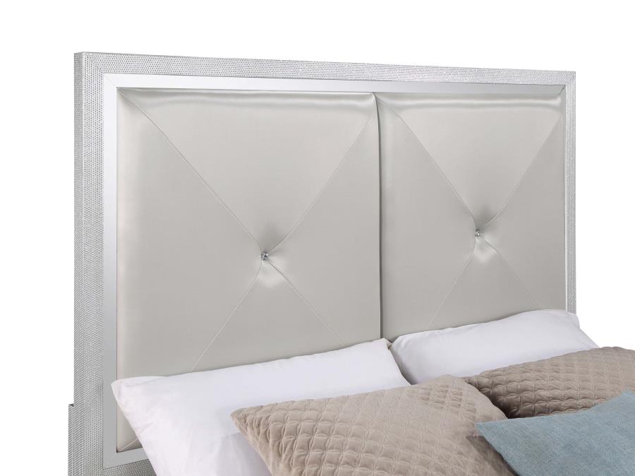 Larue Silver California King Bed - furniture place usa