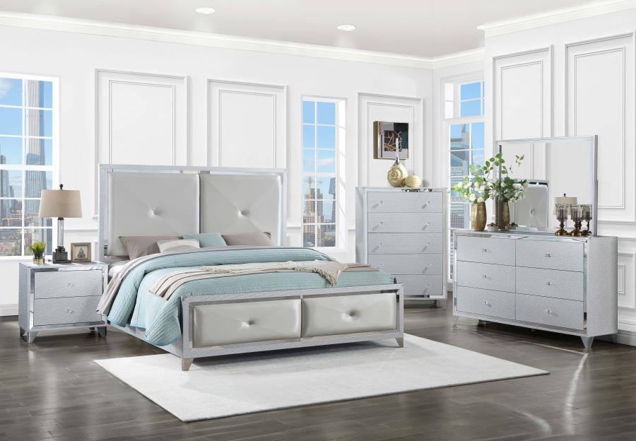 Larue Silver California King Bed - furniture place usa