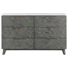Nathan Grey California King Bed 5 Pc Set - furniture place usa