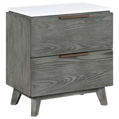 Nathan Grey Queen Bed 5 Pc Set - furniture place usa