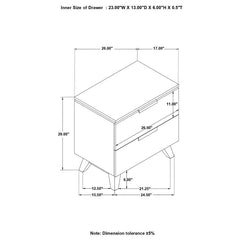 Nathan Grey Nightstand - furniture place usa