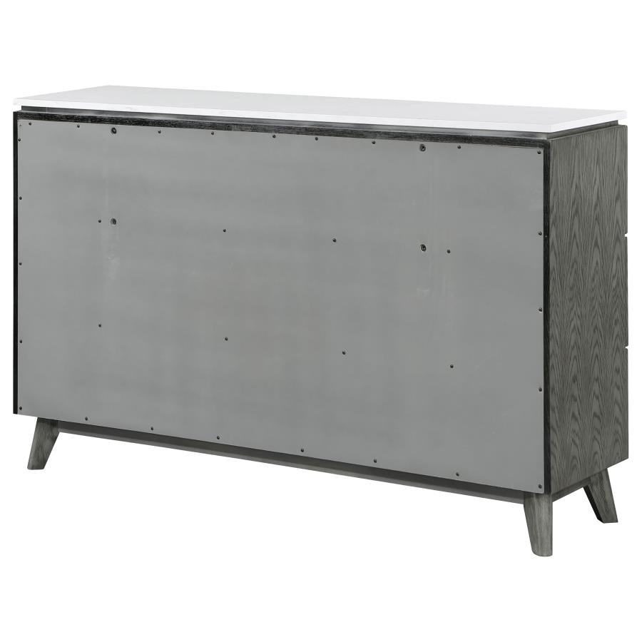 Nathan Grey Dresser - furniture place usa
