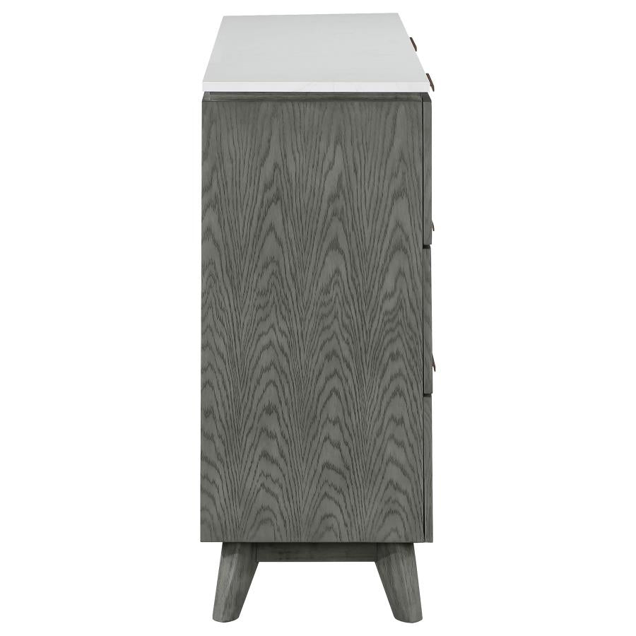 Nathan Grey Dresser - furniture place usa