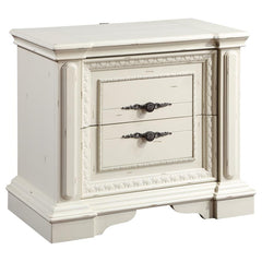 Evelyn White Eastern King Bed 4 Pc Set - furniture place usa