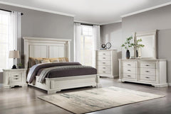 Evelyn White Eastern King Bed - furniture place usa