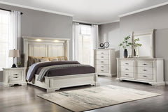 Evelyn White Dresser Mirror - furniture place usa
