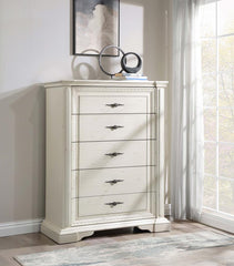 Evelyn White Chest - furniture place usa