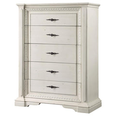 Evelyn White Chest - furniture place usa