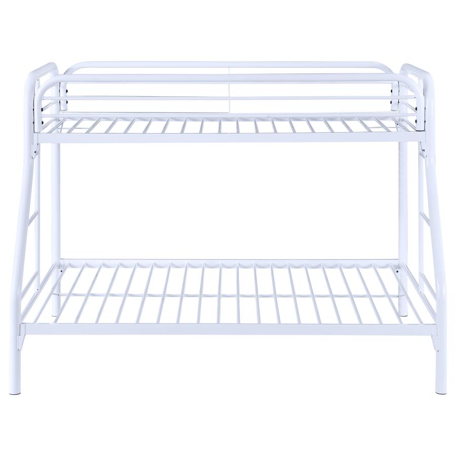 Morgan White Twin / Full Bunk Bed - furniture place usa