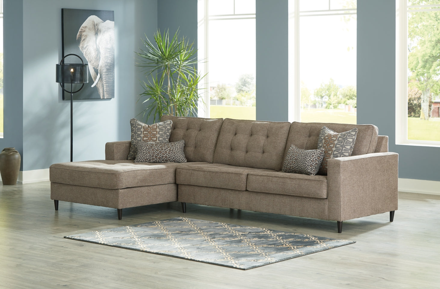 Flintshire 2-Piece Sectional with Ottoman - PKG001029 - furniture place usa