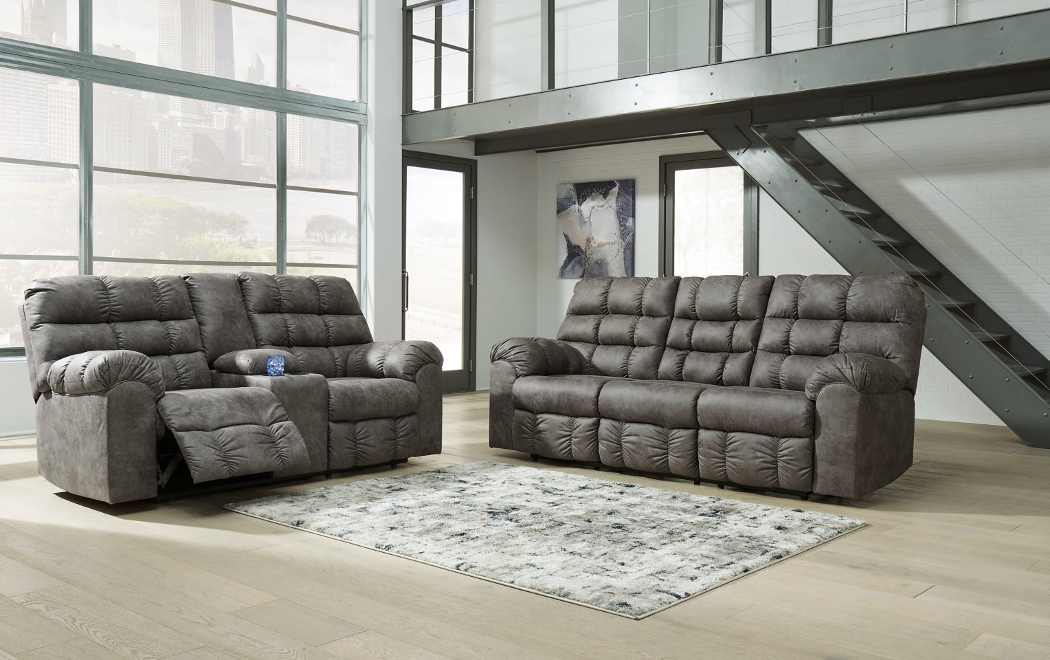 Derwin Sofa and Loveseat - furniture place usa