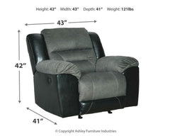 Earhart Sofa and Recliner - furniture place usa