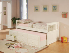 Rochford White Twin Daybed W/ Trundle - furniture place usa