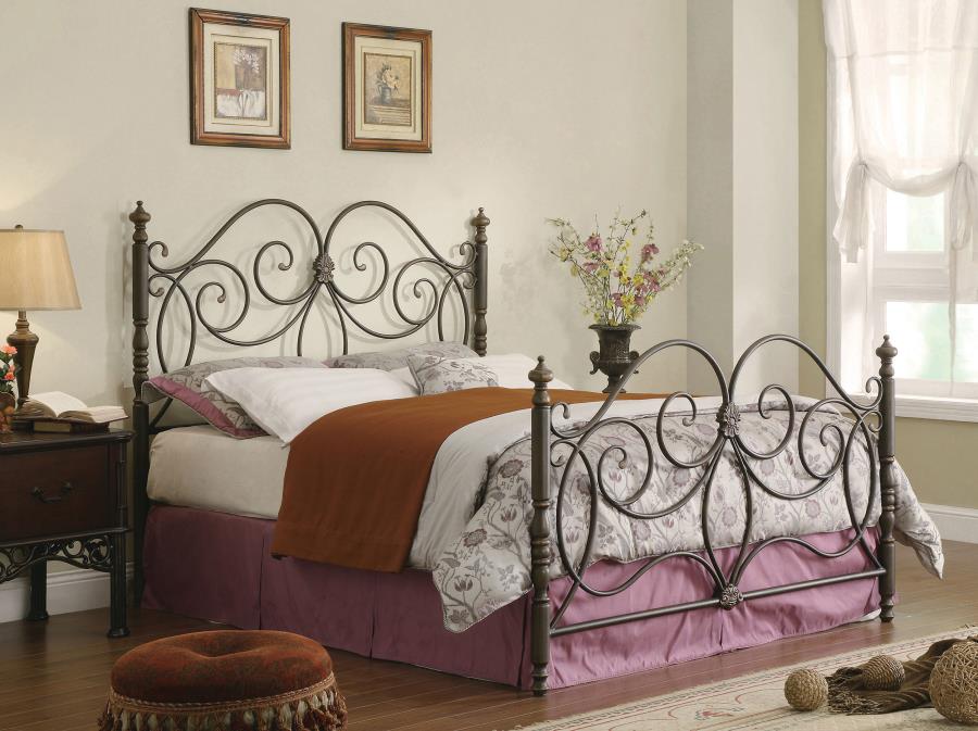 London Brown Eastern King Hb/fb - furniture place usa