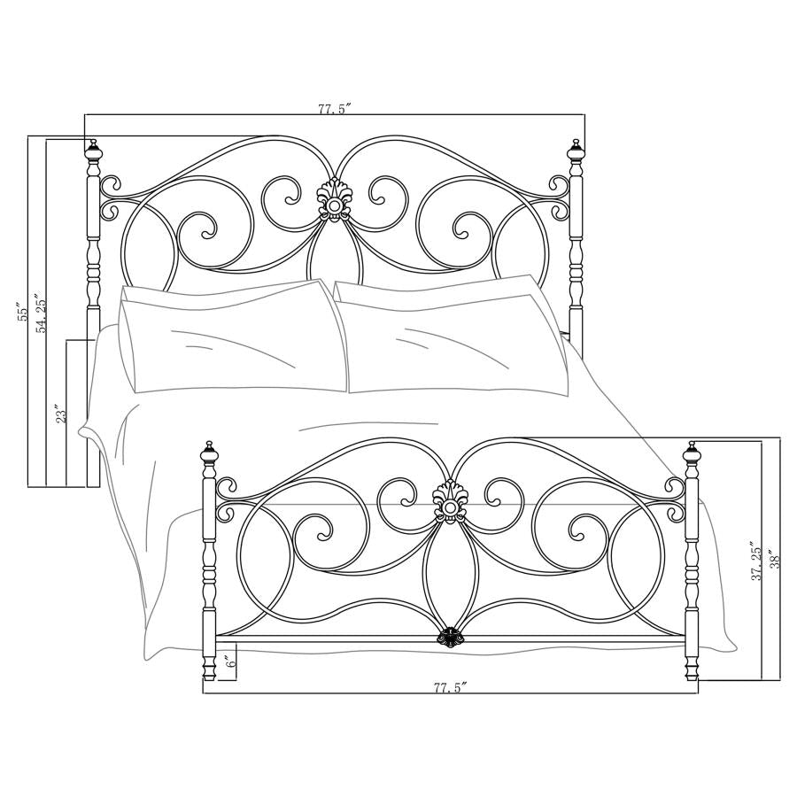 London Brown Eastern King Hb/fb - furniture place usa