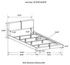Conner Black Eastern King Bed - furniture place usa
