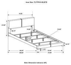 Conner Black California King Bed - furniture place usa