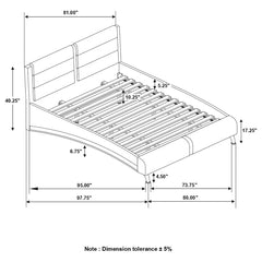 Jeremaine Black Eastern King Bed - furniture place usa