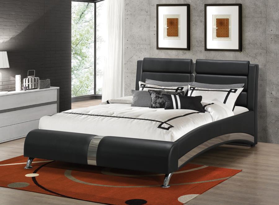 Jeremaine Black California King Bed - furniture place usa