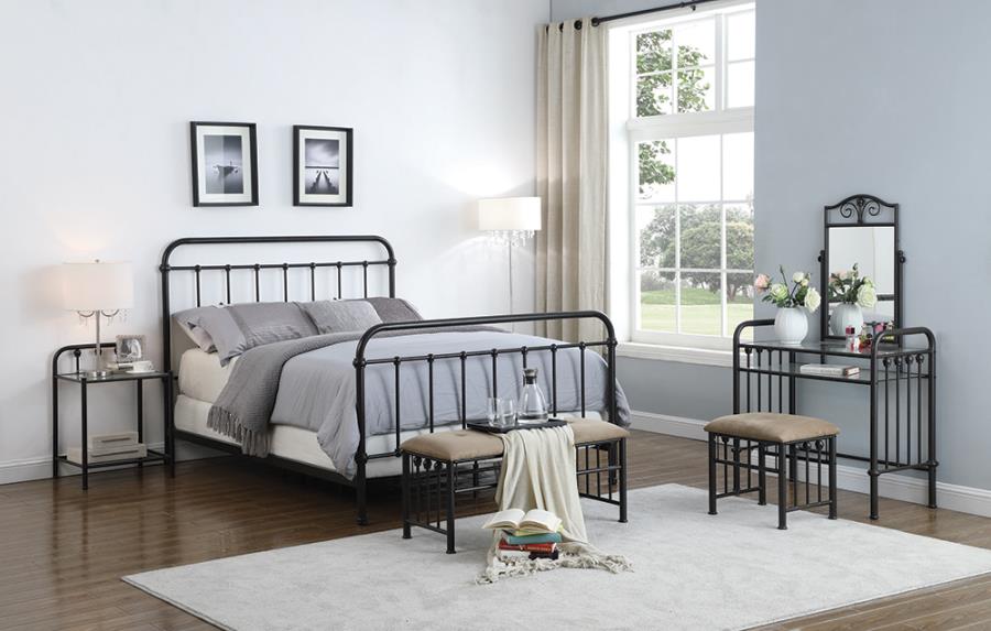 Livingston Brown Queen Bed - furniture place usa