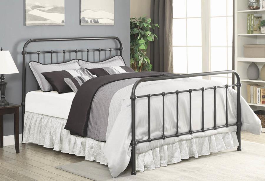 Livingston Brown Queen Bed - furniture place usa