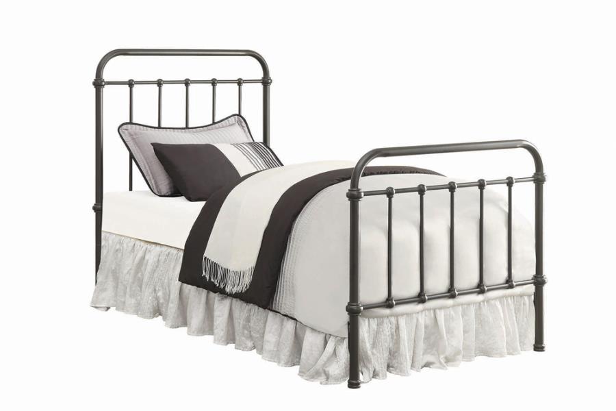 Livingston Brown Twin Bed - furniture place usa