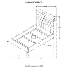 Devon Beige Full Bed - furniture place usa