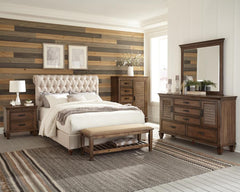 Devon Brown Eastern King Bed 5 Pc Set - furniture place usa