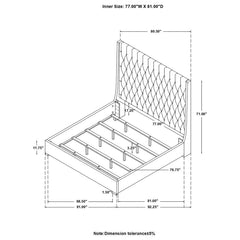 Camille Grey Eastern King Bed - furniture place usa